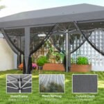 10' x 20' Pop Up Canopy Tent with Netting, Heavy Duty Instant Sun Shelter, Large Tents for Parties with Carry Bag for Outdoor, Garden, Patio - Image 4
