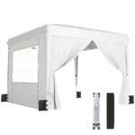 10 x 10 ft Pop Up Canopy Tent with Sidewalls, UPF50+ Outdoor Portable Instant Canopy Shelter with Carry Bag