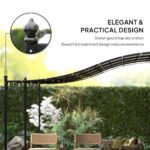10' x 20' Wall-Mounted Outdoor Pergola Canopy, Metal Patio Canopy with Drainage Holes for Backyard Garden - Image 7