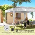 10 x 10 ft Pop Up Canopy Tent with Sidewalls, UPF50+ Outdoor Portable Instant Canopy Shelter with Carry Bag - Image 6