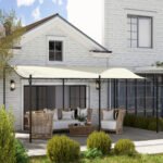 10' x 16' Wall-Mounted Outdoor Pergola Canopy, Metal Patio Canopy with Drainage Holes for Backyard Garden - Image 8