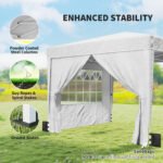 10 x 10 ft Pop Up Canopy Tent with Sidewalls, UPF50+ Outdoor Portable Instant Canopy Shelter with Carry Bag - Image 7