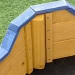 Kids Wooden Sandbox Pirate Ship Sandboat w/ Bench Seat Storage Space Ceder Wood - Image 11