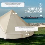 10-Person Large Waterproof Yurt Camping Tent, Perfect for Family Camping, Beige - Image 5
