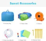 Hippo Inflatable Water Slide Park with 740W Blower, Climbing Wall, Water Cannon and Splash Pool - Image 6