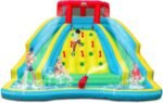 15 x 12 Ft Inflatable Double Water Slide Park with 735W Blower, Climbing Wall, Water Cannon and Splash Pool - Image 8