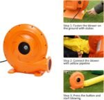 Hippo Inflatable Water Slide Park with 740W Blower, Climbing Wall, Water Cannon and Splash Pool - Image 8