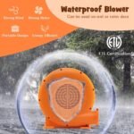 16 x 14 Ft Inflatable Water Slide Park with GFCI 550W Blower, Dual Slides, Climbing Walls and Splash Pool - Image 7