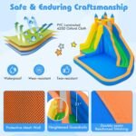 Inflatable Water Slide Park with 550W Blower, Climbing Wall and Splash Pool for Kids Ages 3–12 - Image 8