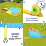 13 x 10 Ft Inflatable 5-in-1 Water Slide Park with 480W Blower, Climbing Wall, Elephant Sprayer and Splash Pool - Image 7
