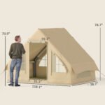 Inflatable Camping Tent with Hand Pump, 4 Season Blow Up Tent, Waterproof and Windproof with Mesh Windows and Doors - Image 3