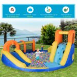 6-in-1 Inflatable Water Slide Kids Bounce House Jumping Castle Includes Slide Basket Pool Climbing Wall Tunnel - Image 5