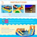 6-in-1 Inflatable Water Slide Kids Bounce House Jumping Castle Includes Slide Basket Pool Climbing Wall Tunnel - Image 6
