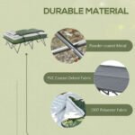 2-Person Folding Camping Cot Portable Outdoor Bed Set with Sleeping Bag, Inflatable Air Mattress, Comfort Pillows and Carry Bag, Soft and Comfortable for Outdoor Travel Camp Beach Vacation - Image 7