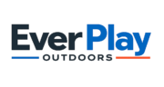 EverPlay Outdoors official logo in charcoal gray and blue with orange and blue accent lines on a transparent background.