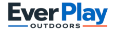 EverPlay Outdoors official logo in charcoal gray and blue with orange and blue accent lines on a transparent background.