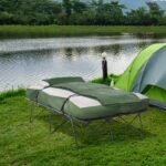 2-Person Folding Camping Cot Portable Outdoor Bed Set with Sleeping Bag, Inflatable Air Mattress, Comfort Pillows and Carry Bag, Soft and Comfortable for Outdoor Travel Camp Beach Vacation - Image 2