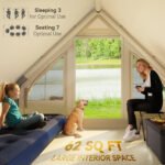 Inflatable Camping Tent with Hand Pump, 4 Season Blow Up Tent, Waterproof and Windproof with Mesh Windows and Doors - Image 6