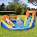 6-in-1 Inflatable Water Slide Kids Bounce House Jumping Castle Includes Slide Basket Pool Climbing Wall Tunnel - Image 2