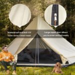 10-Person Large Waterproof Yurt Camping Tent, Perfect for Family Camping, Beige - Image 6
