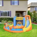 5-in-1 Kids Inflatable Bounce House Jumping Castle with Water Pool, Slide, Climbing Walls & 2 Water Guns - Image 16