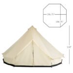 10-Person Large Waterproof Yurt Camping Tent, Perfect for Family Camping, Beige - Image 3
