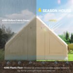 Inflatable Camping Tent with Hand Pump, 4 Season Blow Up Tent, Waterproof and Windproof with Mesh Windows and Doors - Image 5