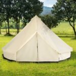 10-Person Large Waterproof Yurt Camping Tent, Perfect for Family Camping, Beige - Image 2