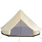 10-Person Large Waterproof Yurt Camping Tent, Perfect for Family Camping, Beige