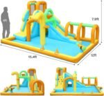10-in-1 Inflatable Water Slide Bounce House with Blower, Tunnel, Water Cannon, Basketball Hoop and Splash Pool - Image 3