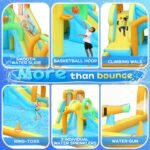 10-in-1 Inflatable Water Slide Bounce House with Blower, Tunnel, Water Cannon, Basketball Hoop and Splash Pool - Image 8